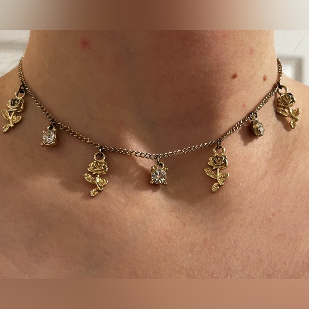 Sweet Rose and Diamond Choker 🌹